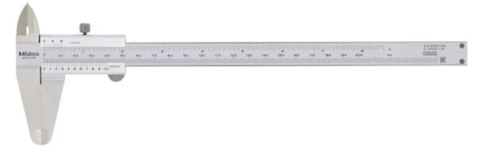 Mitutoyo Nonieskjutmått 530-114 0-200mm, 0,05mm, flat sticka