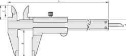 Mitutoyo Nonieskjutmått 530-114 0-200mm, 0,05mm, flat sticka