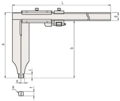 Mitutoyo Nonieskjutmått 534-104 0-1000mm, 0,05mm långa skänklar, finjustering