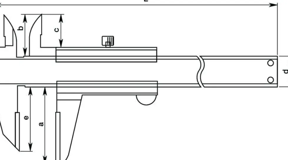Mitutoyo Ritsskjutmått 536-222 0-200mm, 0,05mm hårdmetallbel. skänklar