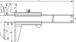 Mitutoyo Ritsskjutmått 536-223 0-300mm, 0,05mm hårdmetallbel. skänklar