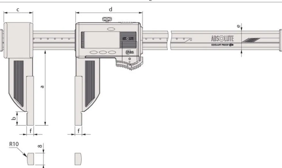 Mitutoyo Skjutmått 552-306-10 i kolfiber 0-2000mm, 0,01mm, IP66, datautgång