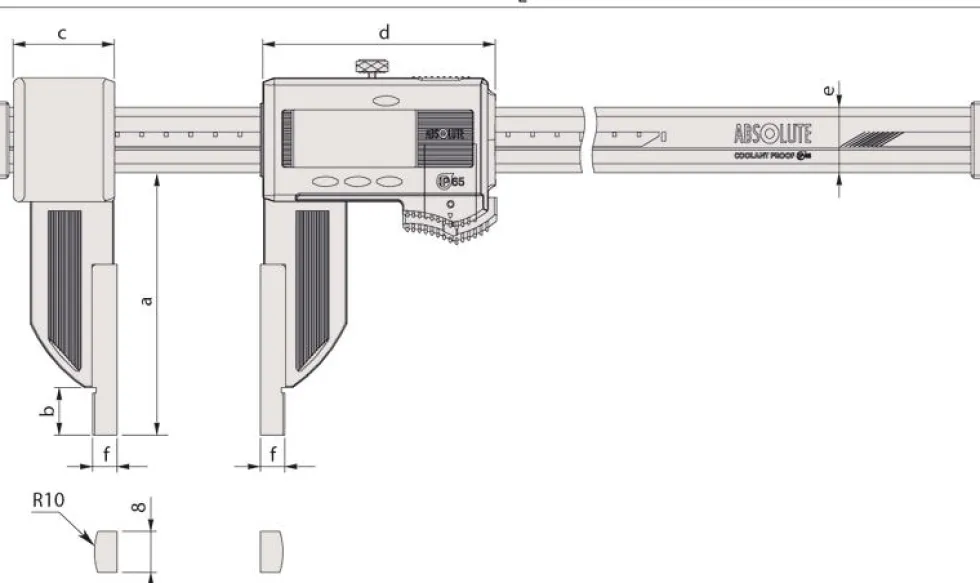 Mitutoyo Skjutmått 552-304-10 i kolfiber 0-1000mm, 0,01mm, IP66, datautgång