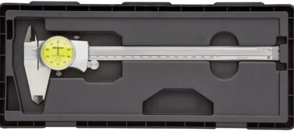 Mitutoyo Skjutmått 505-733 med mätur 0-200mm, 0,01mm, 1mm/varv, flat sticka