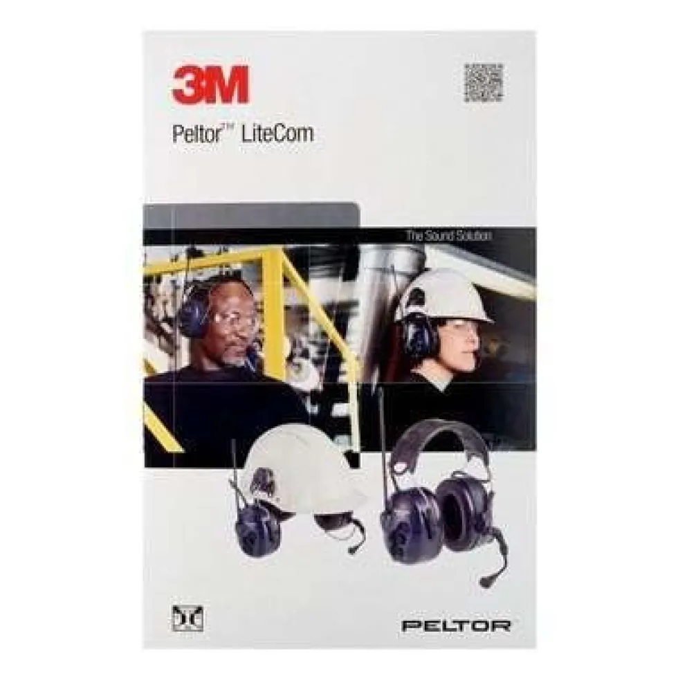 3M Peltor LiteCom hörselskydd med hjälmfäste, 33 dB, PMR 446 MHz, MT53H7P3E4400-EU