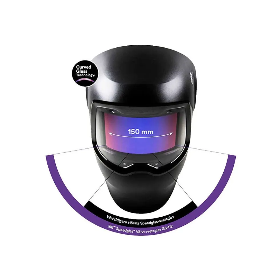 3M Speedglas Svetshjälm G5-02 med välvt automatiskt nedbländande svetsglas (ADF), 621120