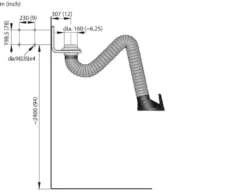 Nederman Utsugsarm Original 2,0m