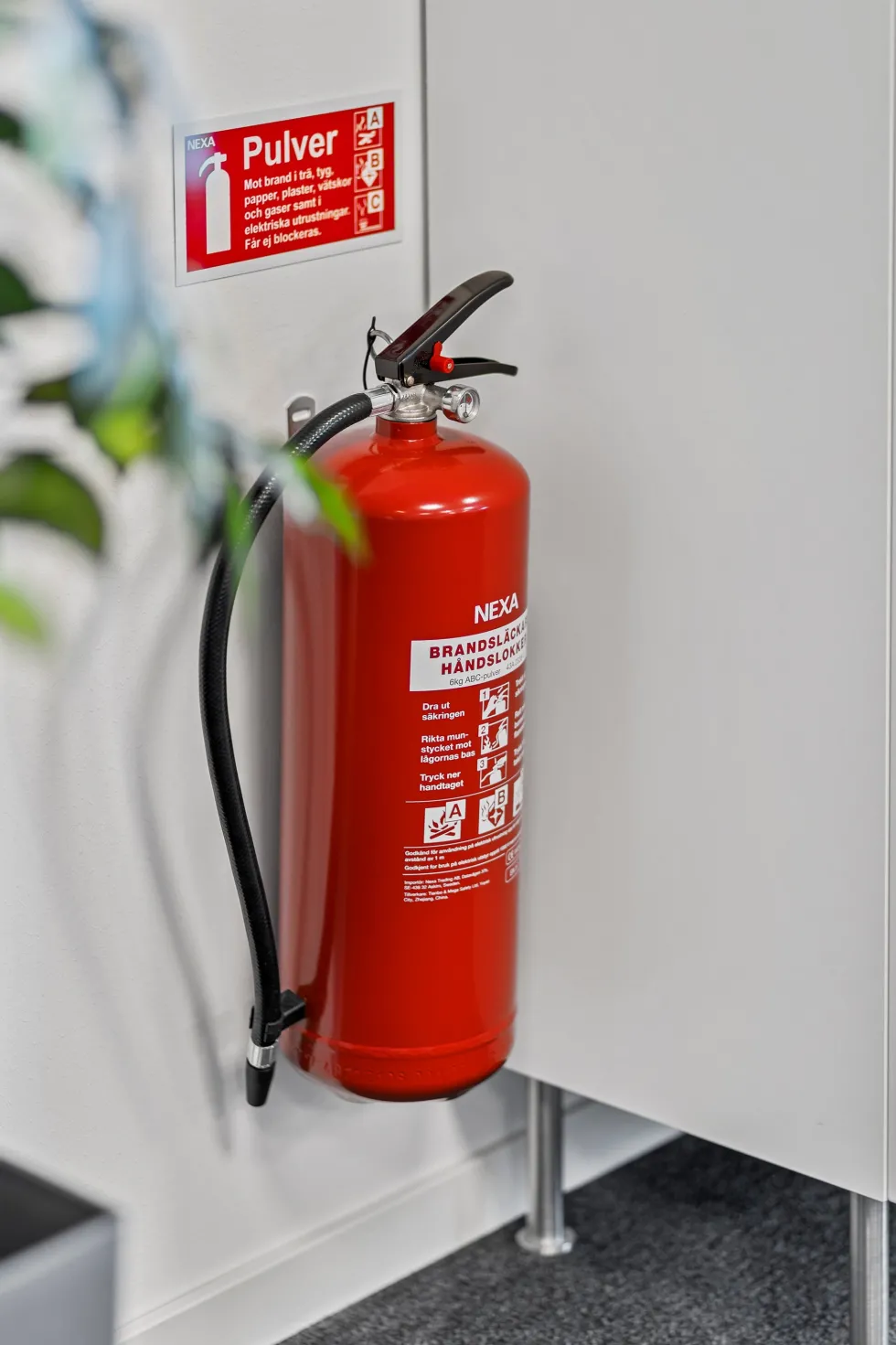 Nexa Brandsläckare 6kg Pulver 43A 233B C Röd