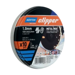 Norton Kapskiva för metall Clipper 125x1,0x22,23mm A60S Typ 41 10-pack