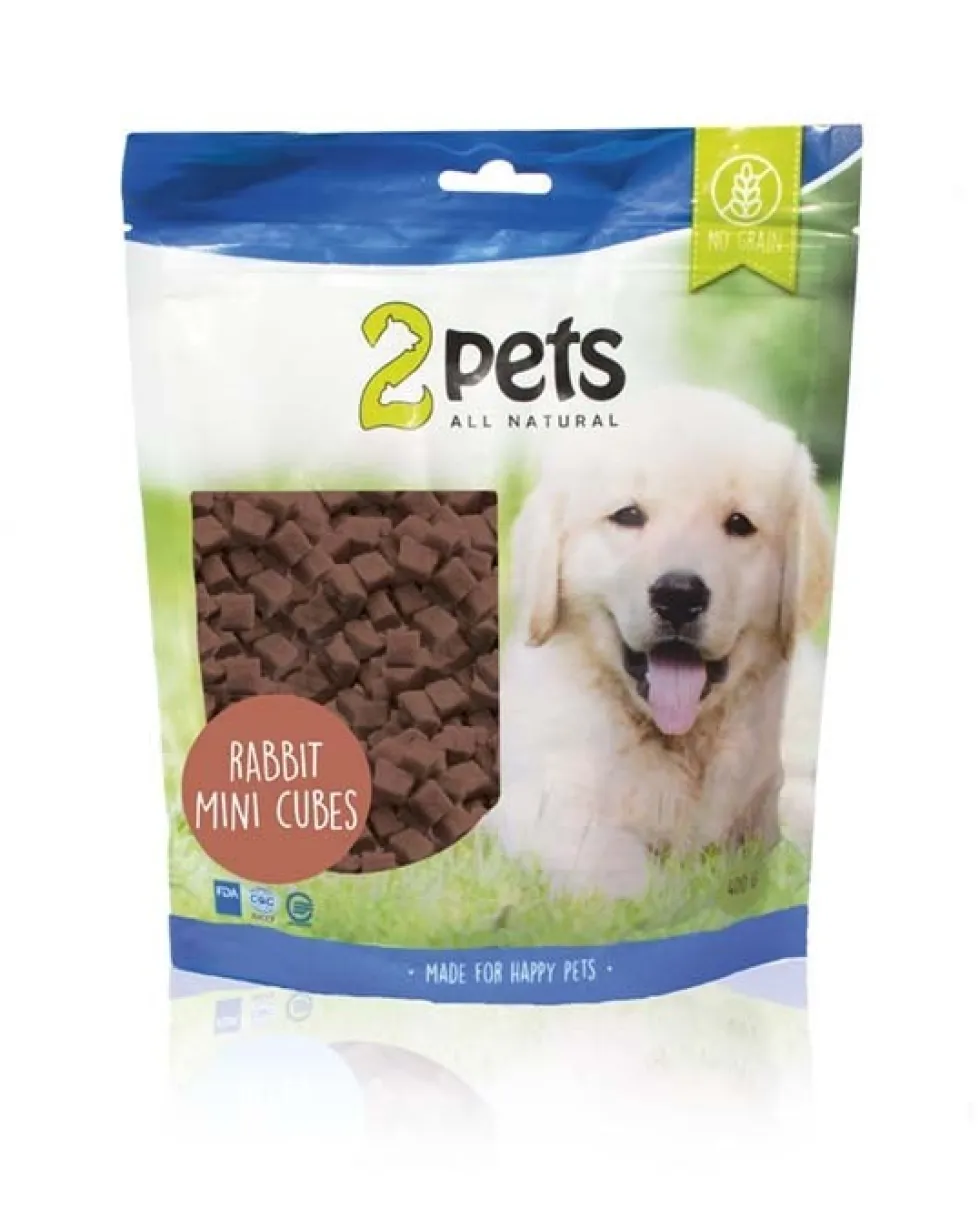 2pets Dogsnack Rabbit MiniCubes, 400 g