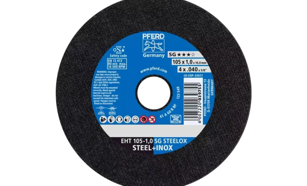 Pferd Kapskiva för metall 105x1,0x16mm SG Steelox Typ 41