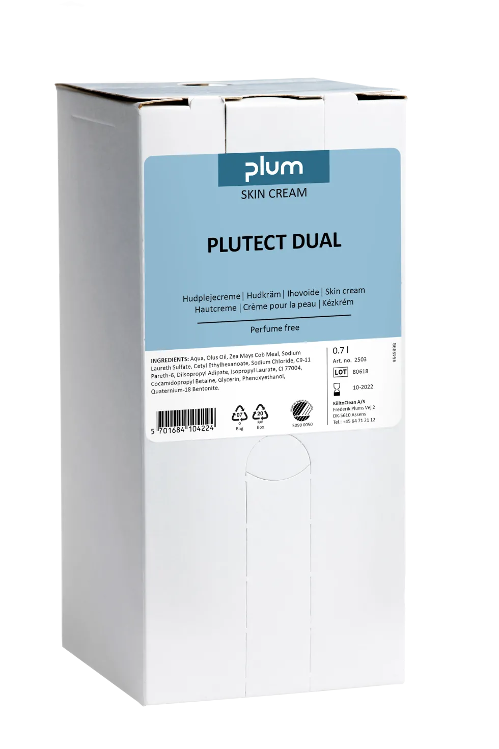 Plum Hudvårdskräm Plum Plutect Dual 700ml Bag in box