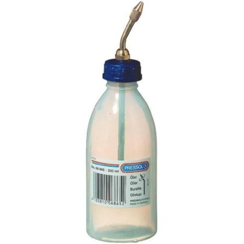 Pressol Oljekanna PE, transparent, mässingspip