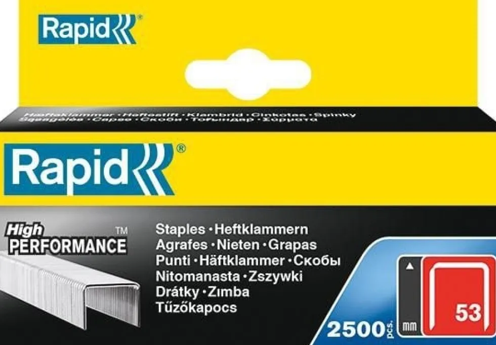 Rapid Häftklammer 53, galvad, 2500-pack