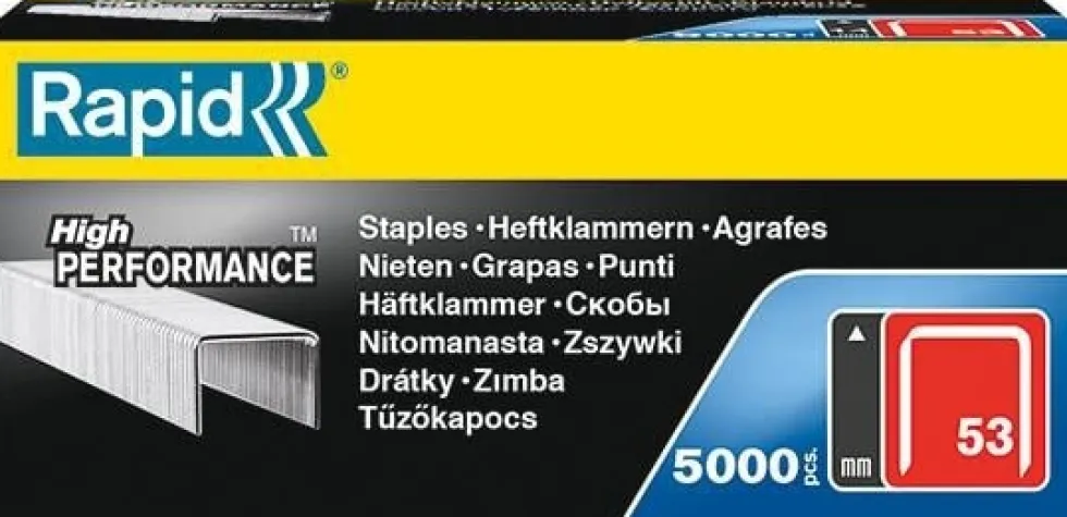 Rapid Häftklammer 53, galvad, 5000-pack