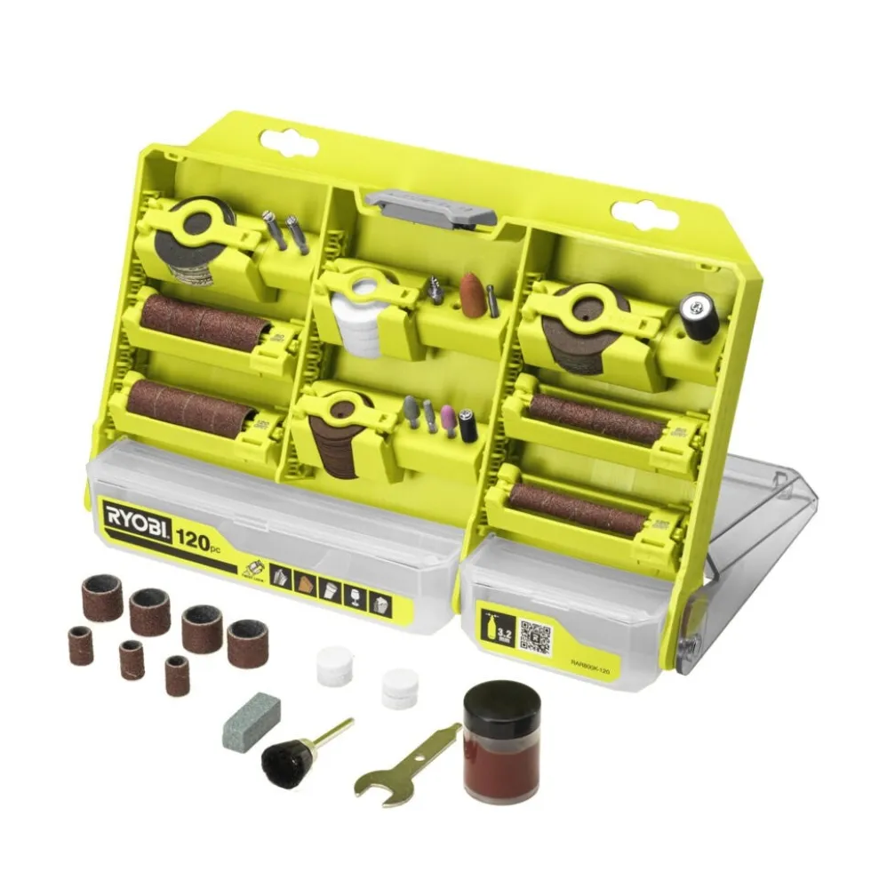 Ryobi RAR800K-120 Kit för slipning 120 delar 3,2mm fäste