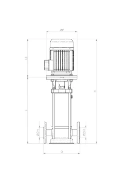 Sea-Land Vertikal centrifugalpump MVX 10-06 FT