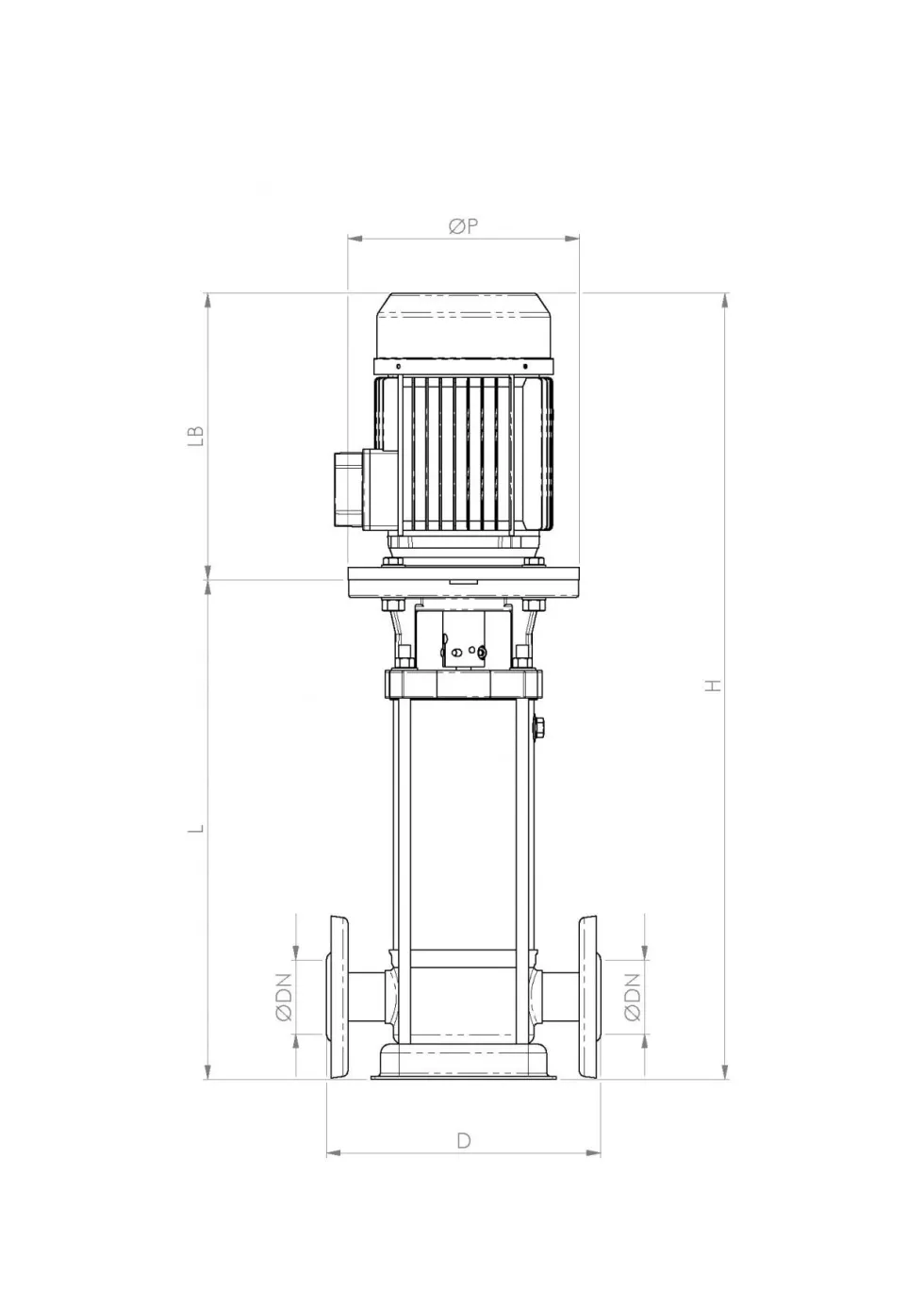 Sea-Land Vertikal centrifugalpump MVX 10-06 FT