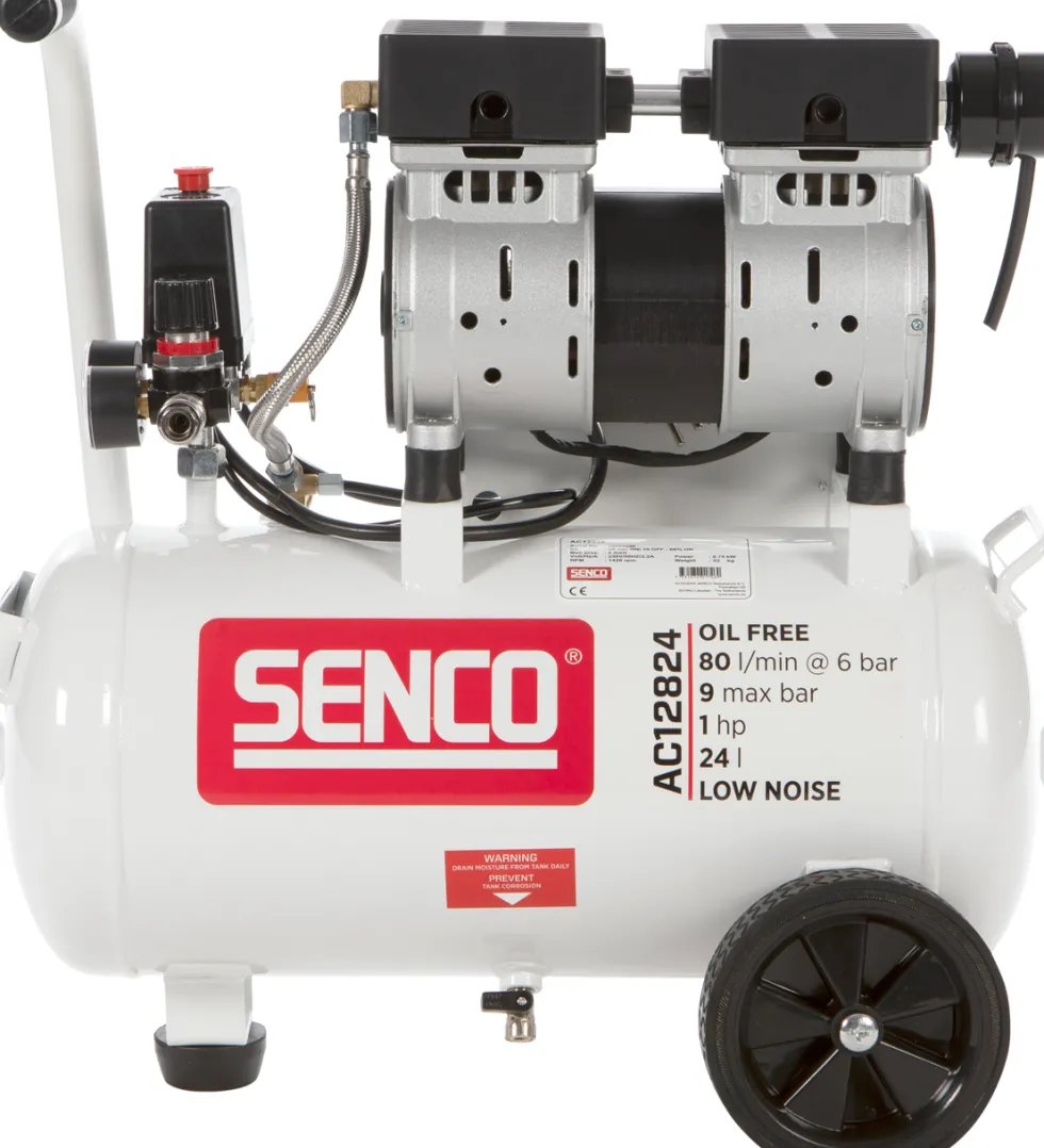 Senco Kompressor AC12824 9bar 24l oljefri, ljudisolerad
