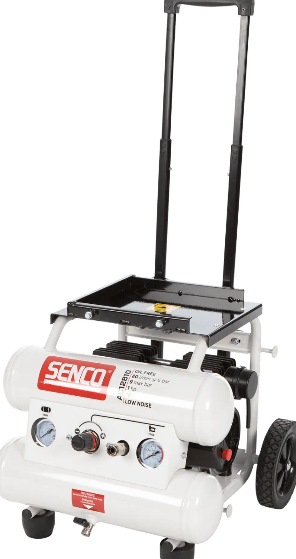 Senco Kompressor AC12810 9bar 10l oljefri, ljudisolerad