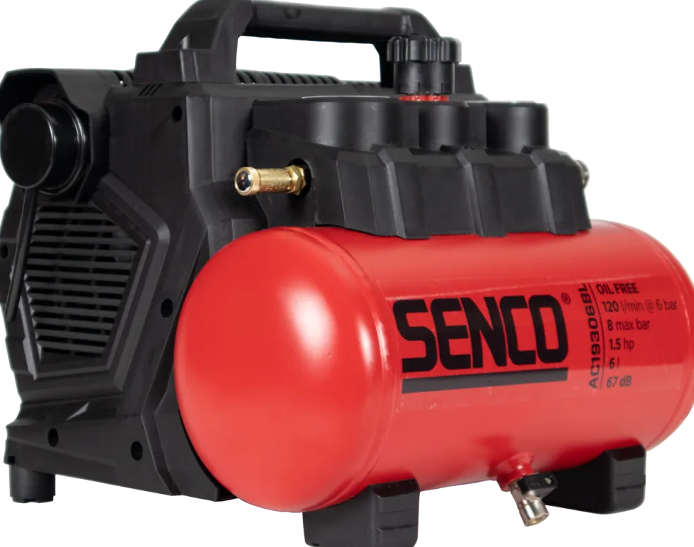 Senco Kompressor AC19306BL 8bar 6l oljefri, ljudisolerad