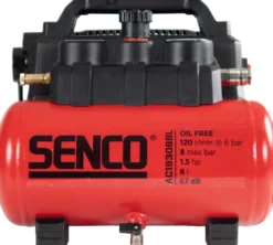 Senco Kompressor AC19306BL 8bar 6l oljefri, ljudisolerad