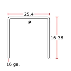 Senco P-klammer 0° FZB 25,4mm Sencote