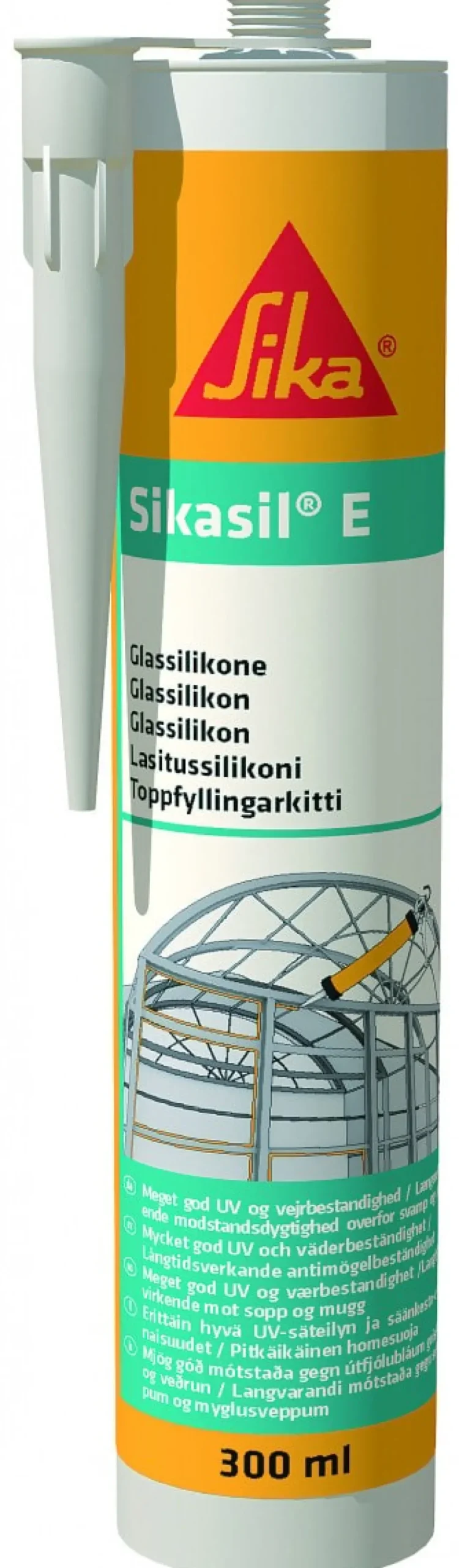 Sika Sikasil E Bygg- & glassilikon 300ml