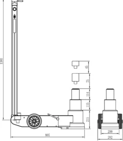 Snit Domkraft Lufthydraulisk S50-2J