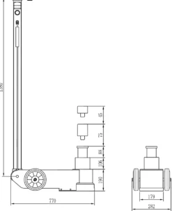 Snit Domkraft Lufthydraulisk S40-2J