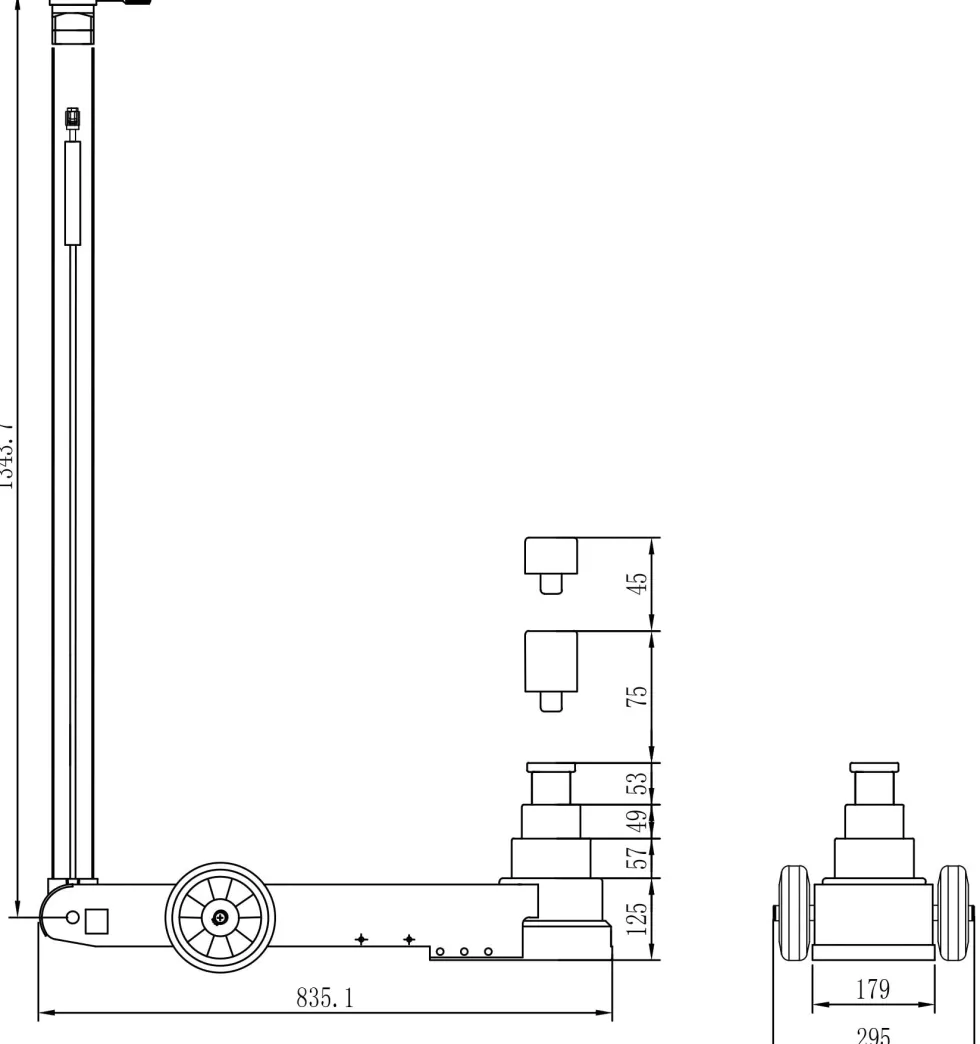 Snit Domkraft Lufthydraulisk S40-3