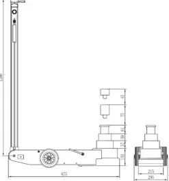 Snit Domkraft Lufthydraulisk S60-3J