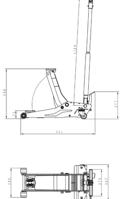 Snit Domkraft 2 Ton Fotpedal