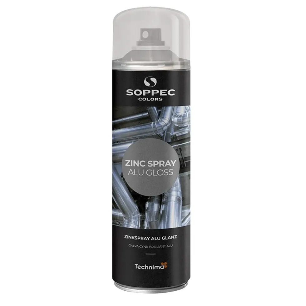 Soppec Galvaniseringspray alu gloss, 500ml
