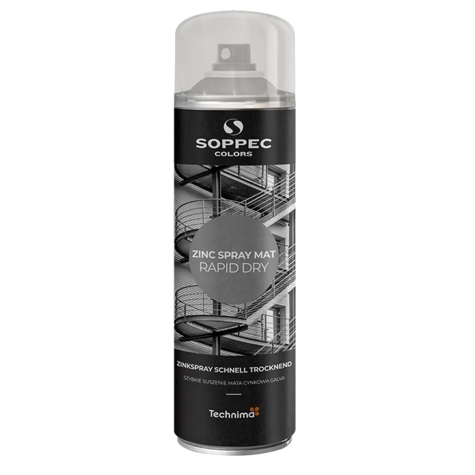 Soppec Galvaniseringspray matt rapid drying, 500ml