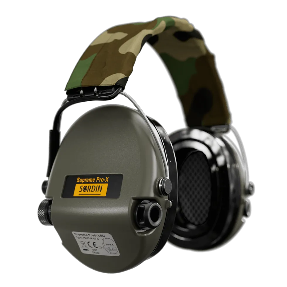 Sordin Supreme Pro-X LED H2 Gel Green/Camo