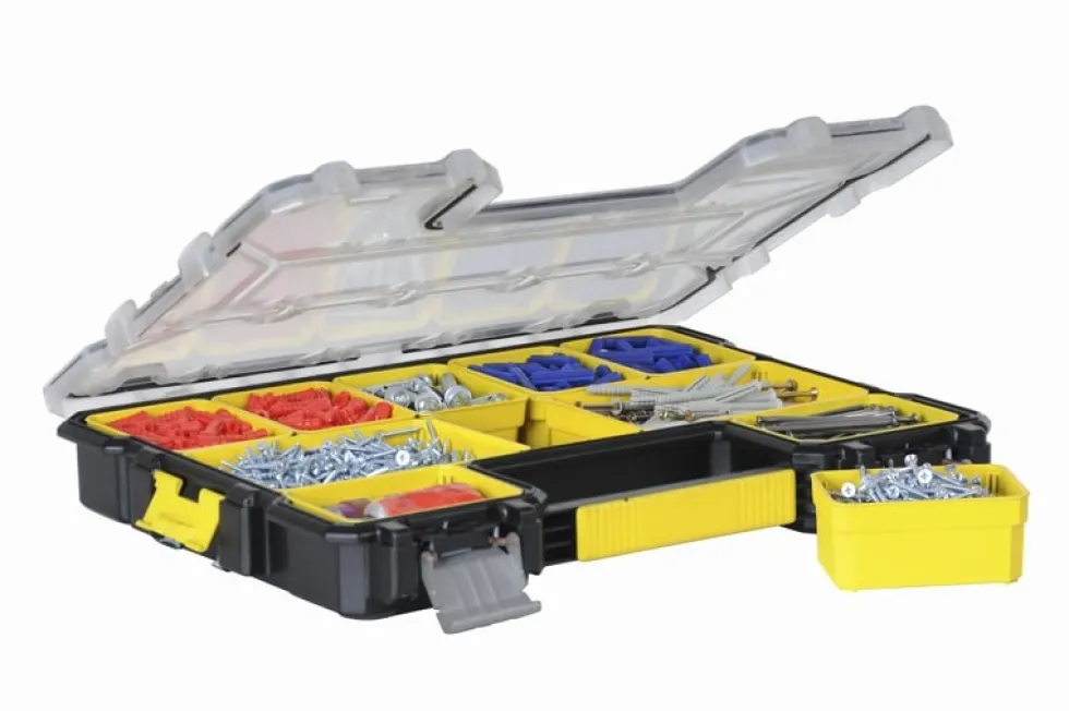 Stanley Sortimentlåda FATMAX PRO 10 fack, grund med plastspännen