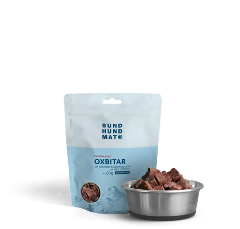 Sund Hundmat Frystorkade Oxbitar 60g