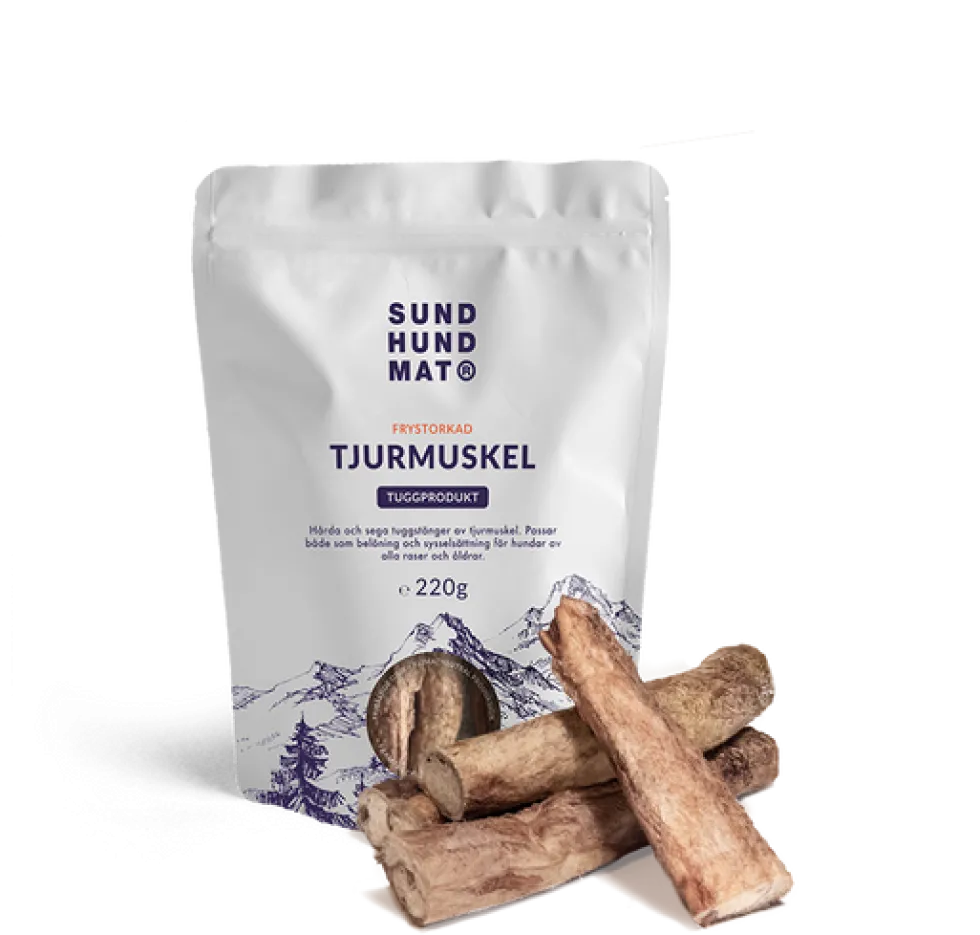Sund Hundmat Frystorkad Tjurmuskel 220g