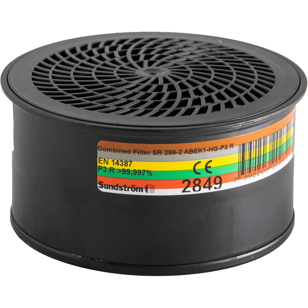 Sundström SR 299-2 ABEK1-Hg-P3 filter 3-pack