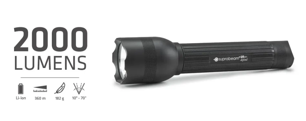 Suprabeam Q5xrs defend Ficklampa