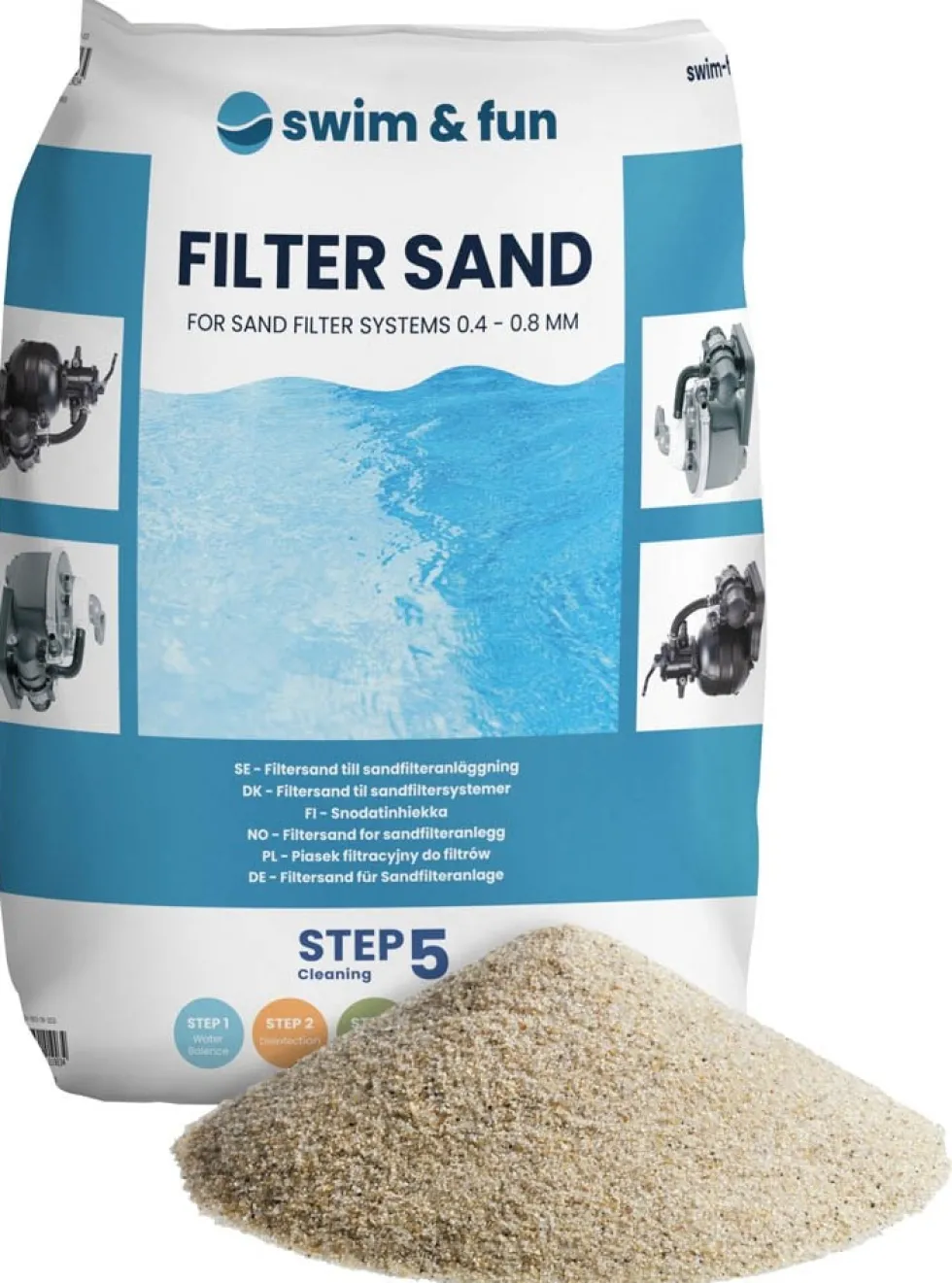 Swim & Fun Filtersand 0,4 - 0,8 mm, 18kg