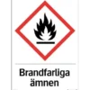 Systemtext Skylt Brandfarliga ämnen 210x297 mm