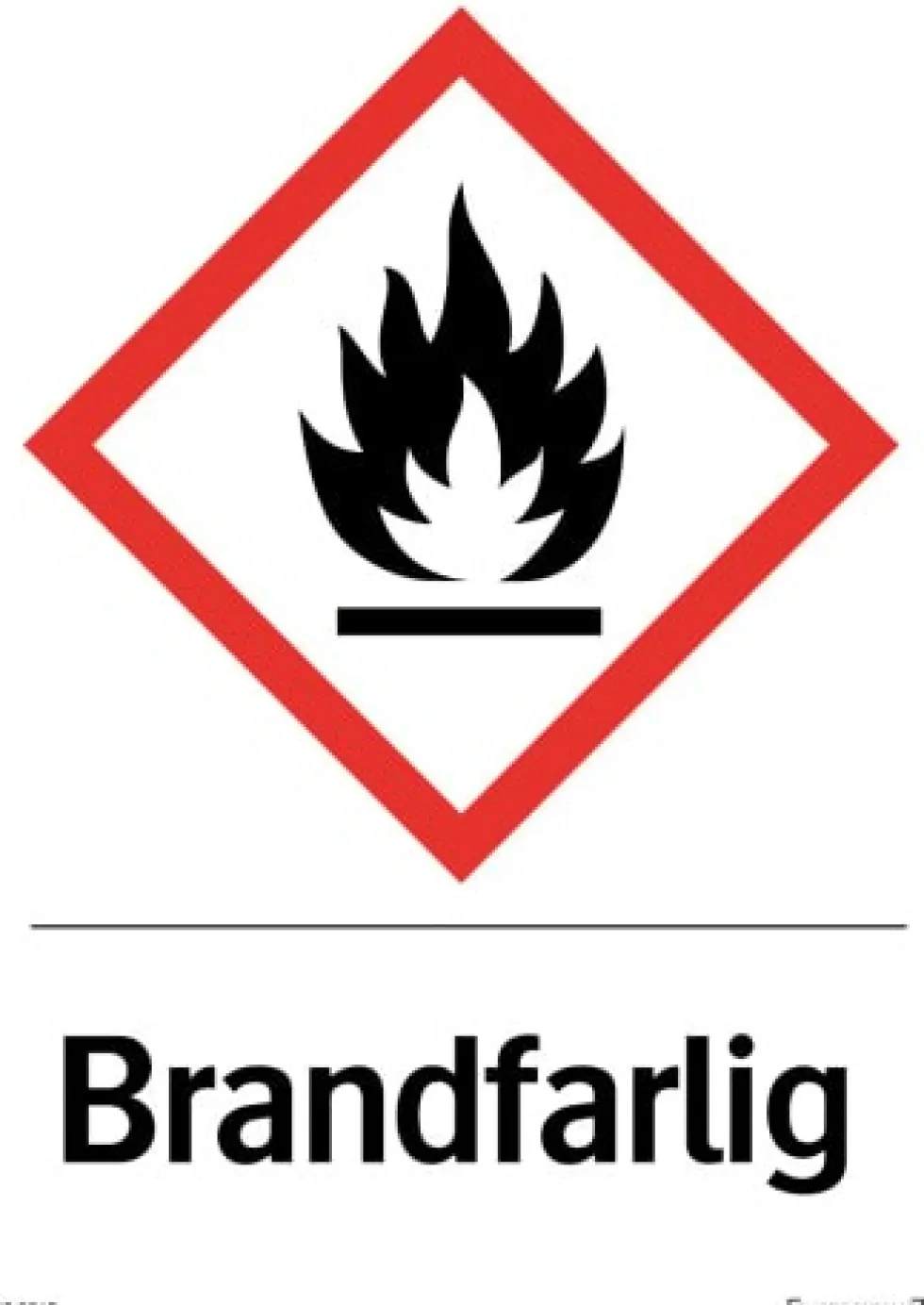 Systemtext Skylt Brandfarligt 148x210mm Dekal