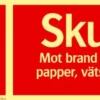 Systemtext Skylt Brand Skum AB-Släckare 250x100mm