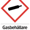 Systemtext Skylt Gasbehållare förs i säkerhet 210x297 mm