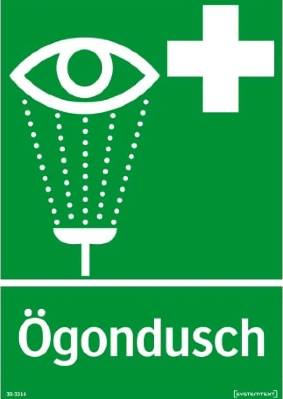 Systemtext Skylt Ögondusch 210x297mm