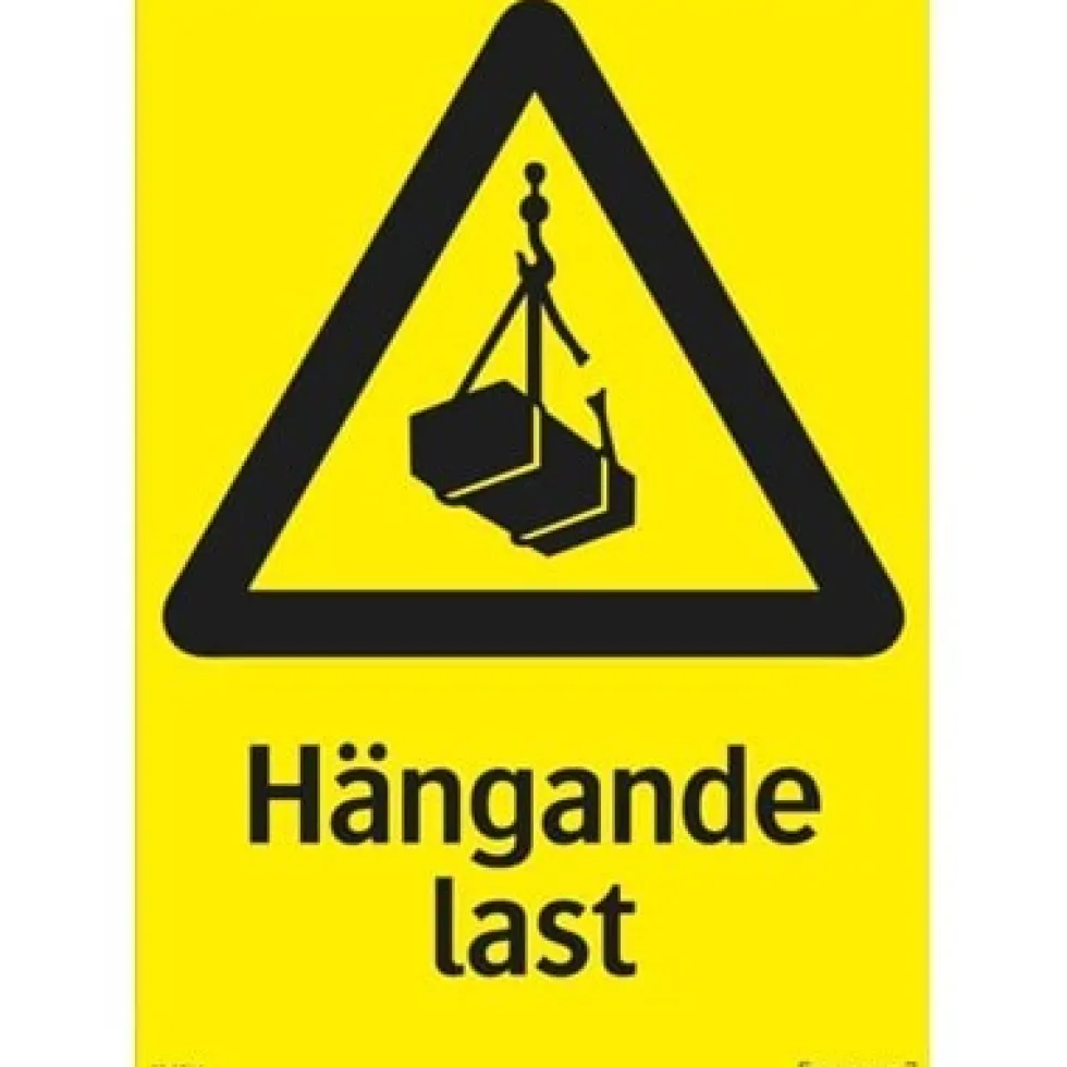 Systemtext Skylt Hängande last 210x297mm