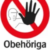 Systemtext Skylt Obehöriga äga ej tillträde 210x297mm