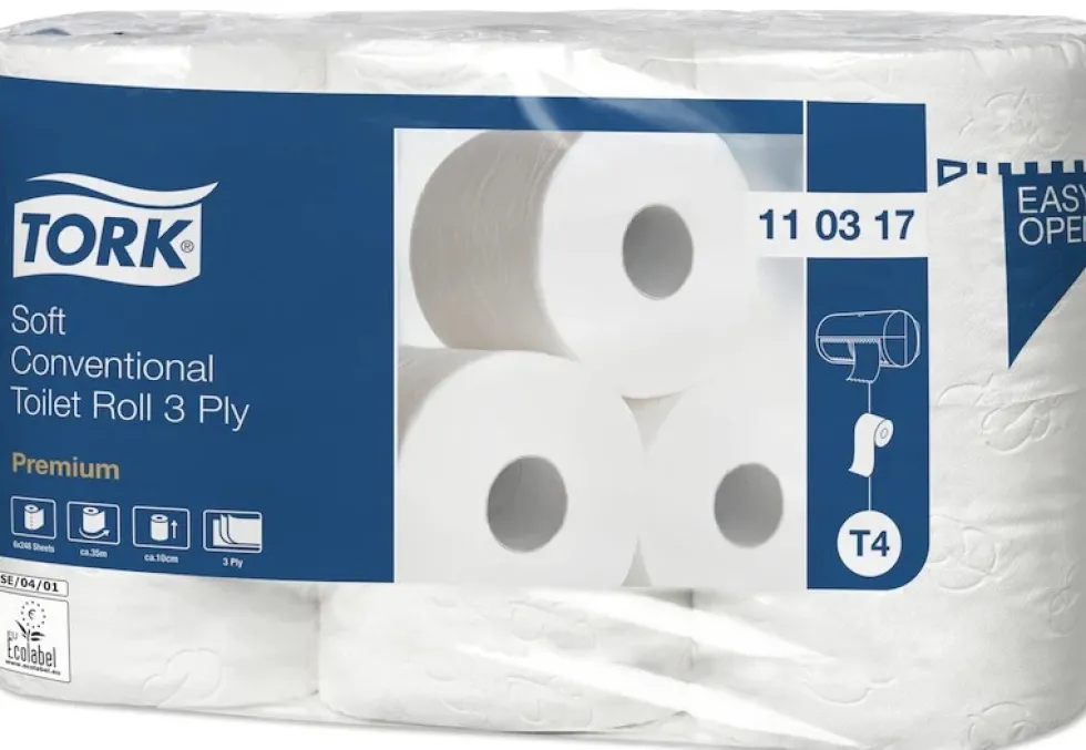 Tork Toalettpapper T4 Premium 110317, 3 lager, T4, vit 42x34.7m
